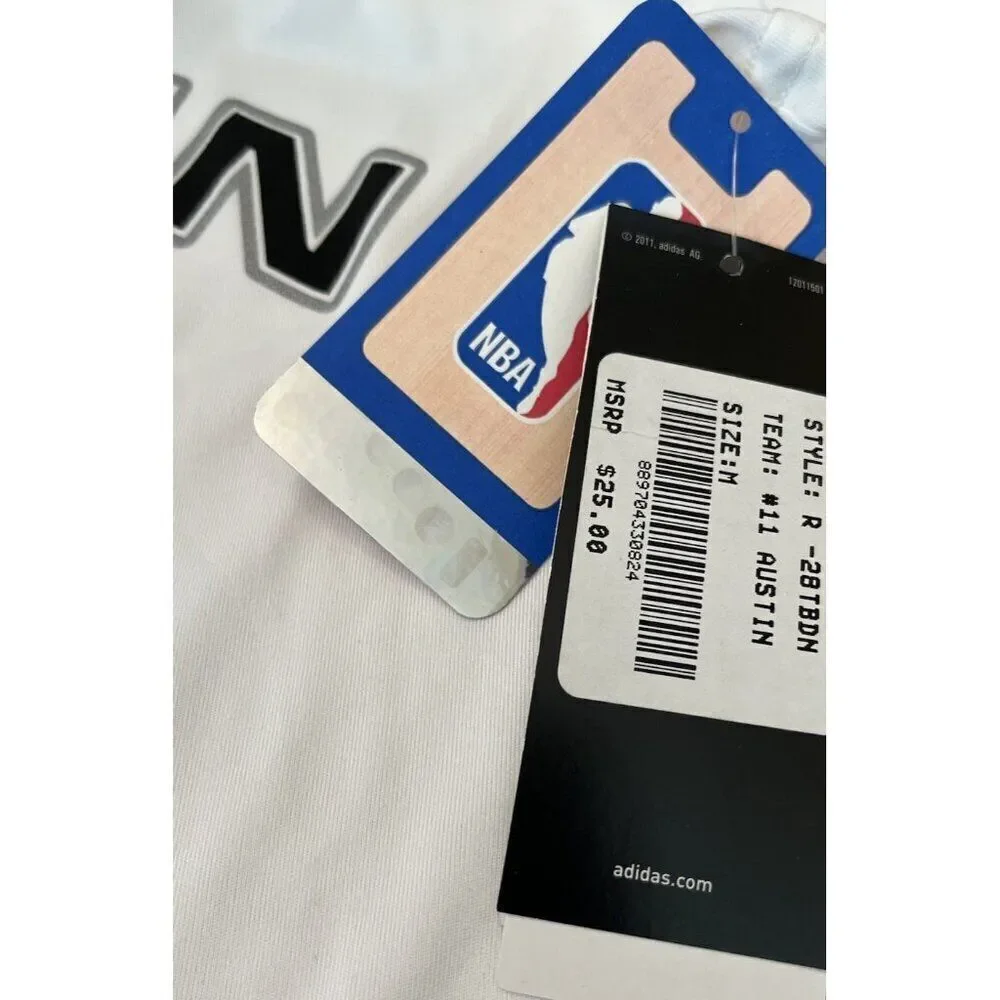 Adidas San Antonio Spurs Austin #11 Youth Medium 10 - 12 Climalite T Shirt NWT - Picture 3 of 5